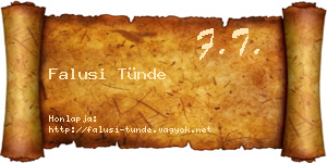 Falusi Tünde névjegykártya